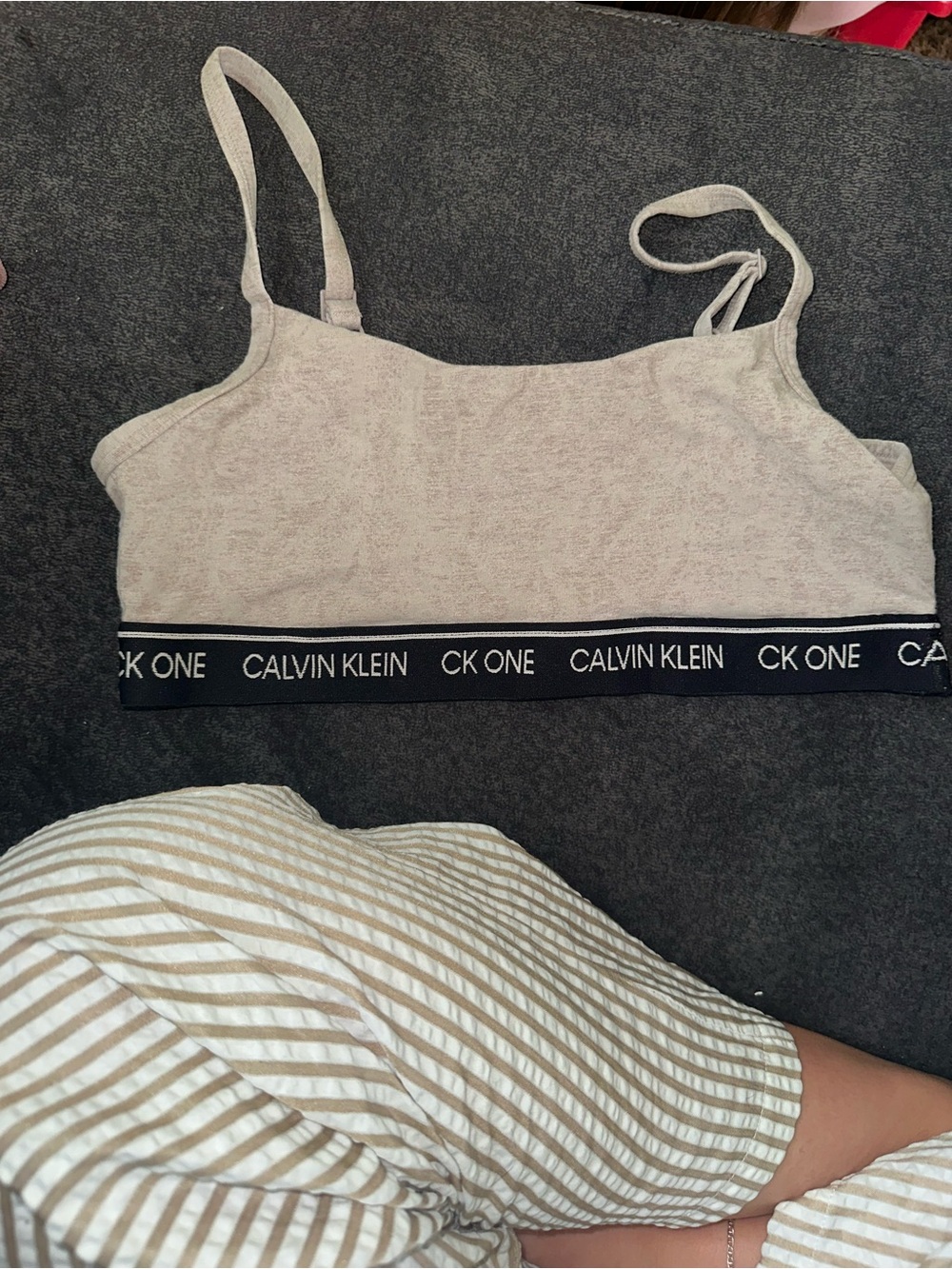 Calvin Klein Beige & Black CK One Bralette